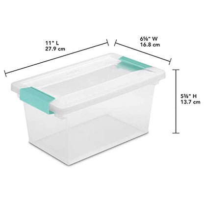 Sterilite Medium Clip Box with Latching Lid, Clear — image 8