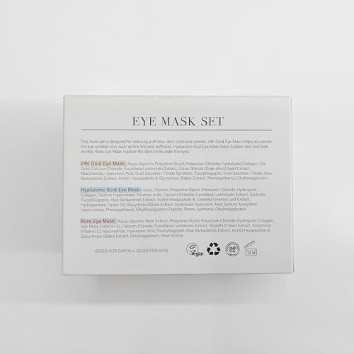 PEAUAMIE Under Eye Patches, Gold & Rose — 60 Count — image 17