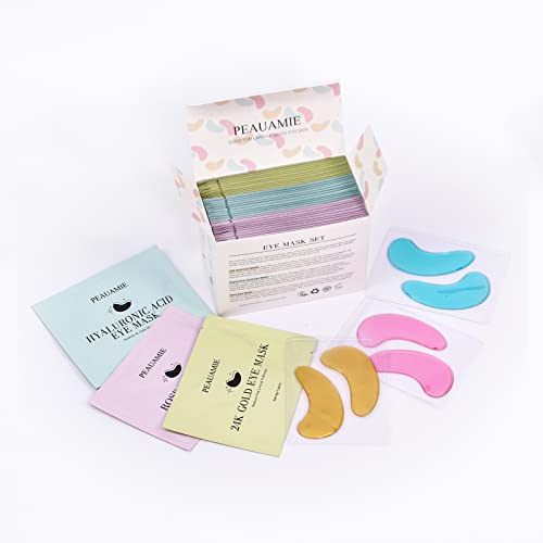 PEAUAMIE Under Eye Patches, Gold & Rose — 60 Count — image 13