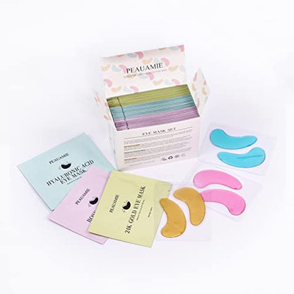 PEAUAMIE Under Eye Patches, Gold & Rose — 60 Count — image 13
