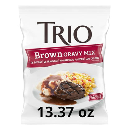 Trio Brown Gravy Mix, Just Add Water — 13.37 oz — image 2