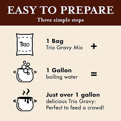 Trio Brown Gravy Mix, Just Add Water — 13.37 oz — image 10