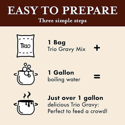 Trio Brown Gravy Mix, Just Add Water — 13.37 oz — image 10