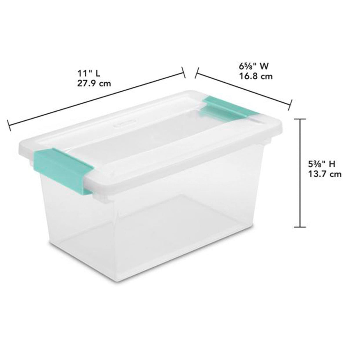 Sterilite Medium Clip Box with Latching Lid, Clear — image 7
