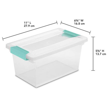 Sterilite Medium Clip Box with Latching Lid, Clear — image 7