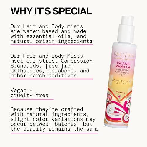 Pacifica Island Vanilla Hair & Body Mist, 2 fl oz — image 12