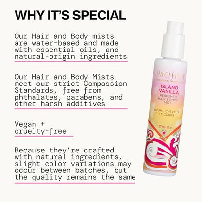 Pacifica Island Vanilla Hair & Body Mist, 2 fl oz — image 12