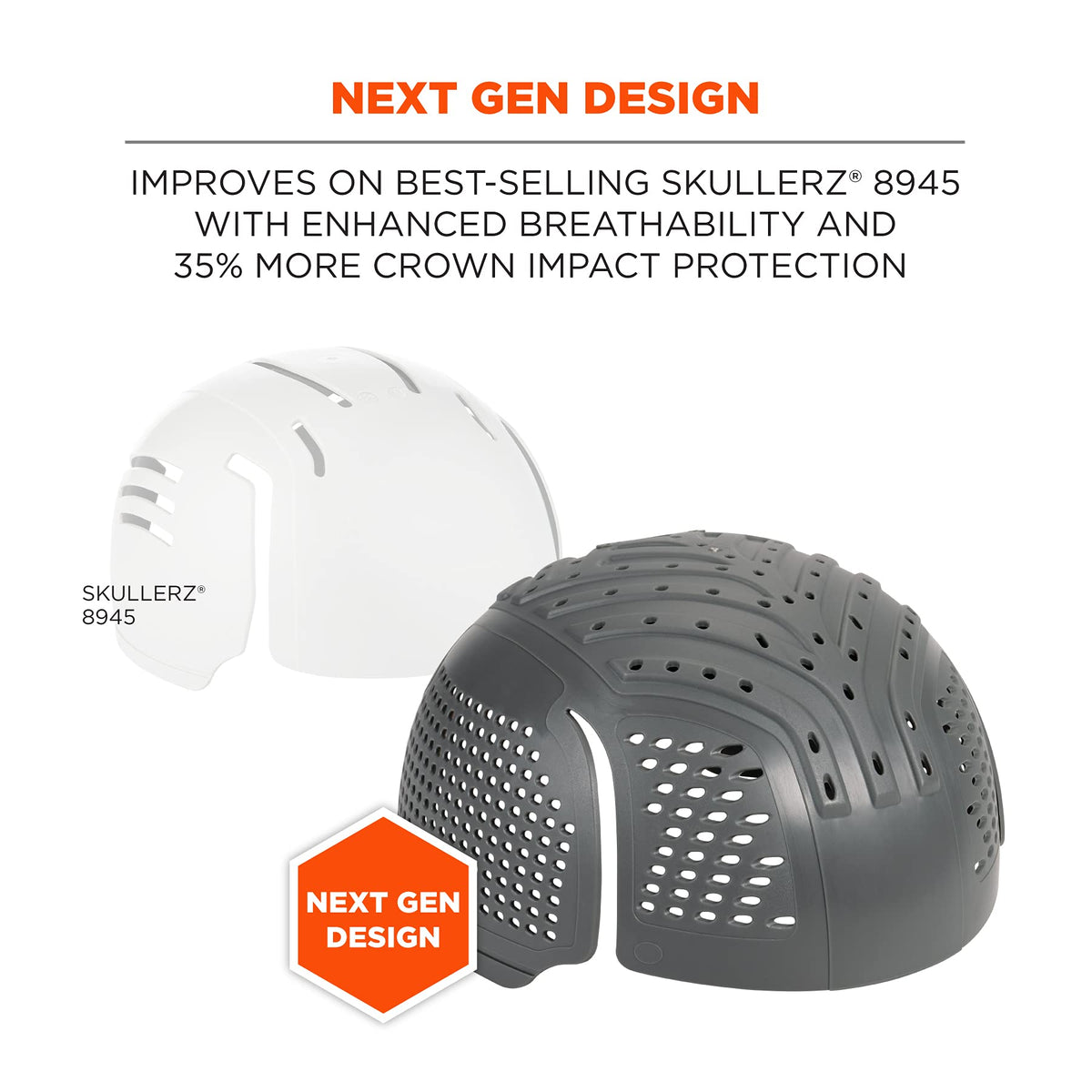 Ergodyne Skullerz 8945F(x) Bump Cap Insert, Charcoal — image 3