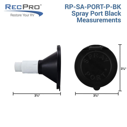 RecPro RV Exterior Spray Port, Black — image 11