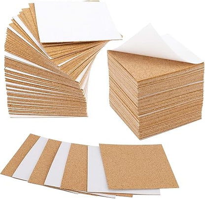 JAPCHET Self-Adhesive Cork Squares, 4×4 in — 200 Pack — image 2