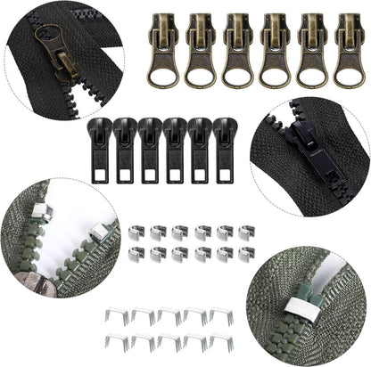 WILLBOND Zipper Repair Kit — 69 Pcs, #5 & #7 Sliders — image 2