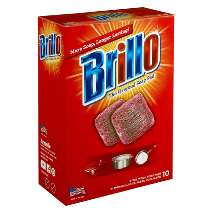 Brillo Steel Wool Soap Pads, Original — 10 Count