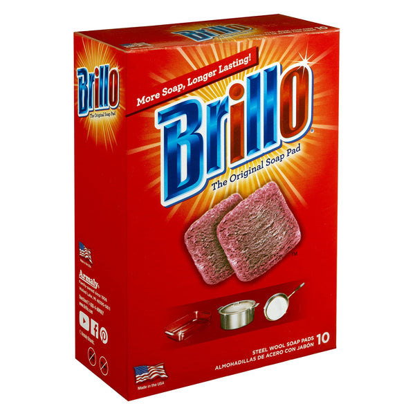 Brillo Steel Wool Soap Pads, Original — 10 Count