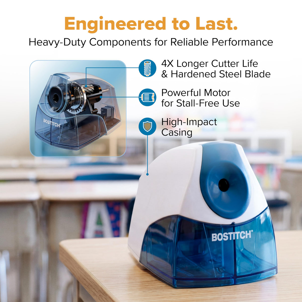 Bostitch Office Electric Pencil Sharpener, Black — image 9