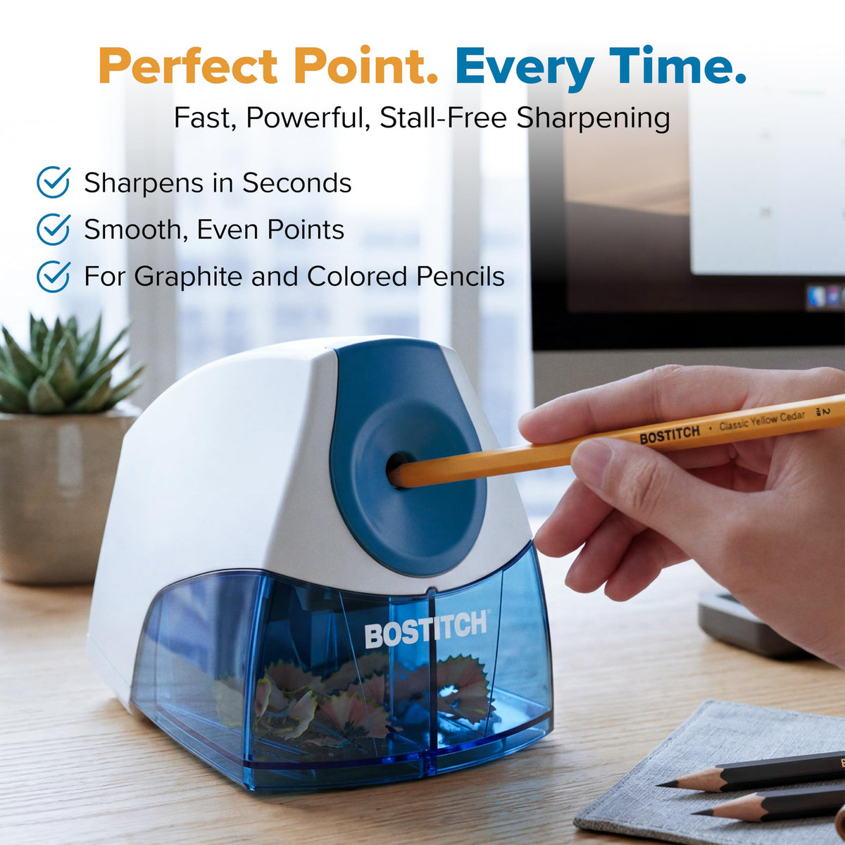 Bostitch Office Electric Pencil Sharpener, Black — image 7