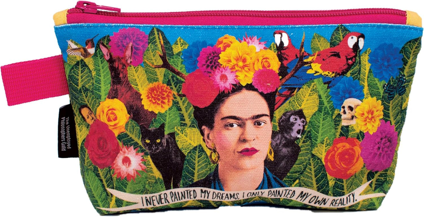 Frida Kahlo Canvas Zipper Pouch — 9 in Art Bag — image 2