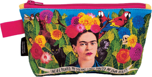 Frida Kahlo Canvas Zipper Pouch — 9 in Art Bag — image 2