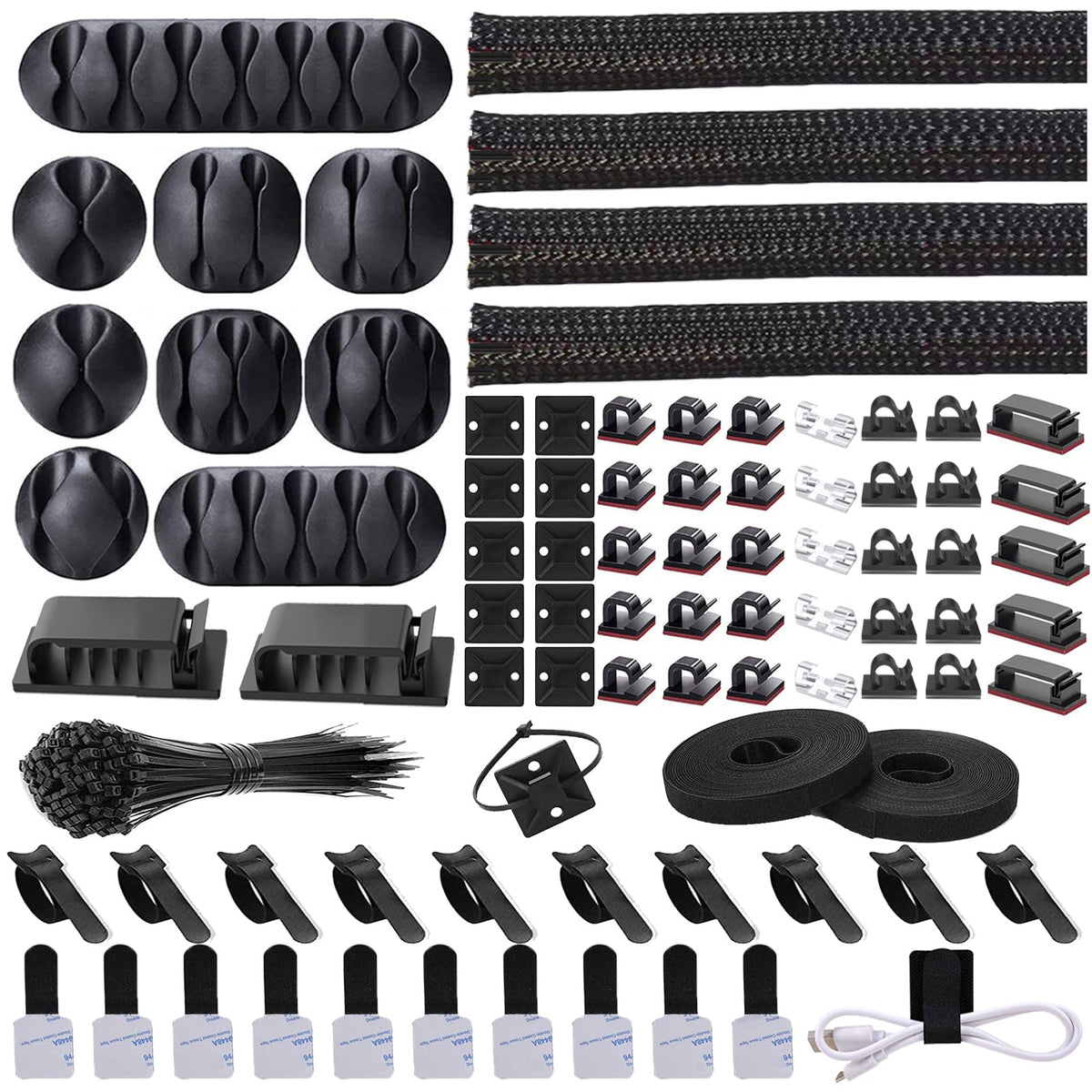 Cable Management Organiser Kit — 192 Pieces