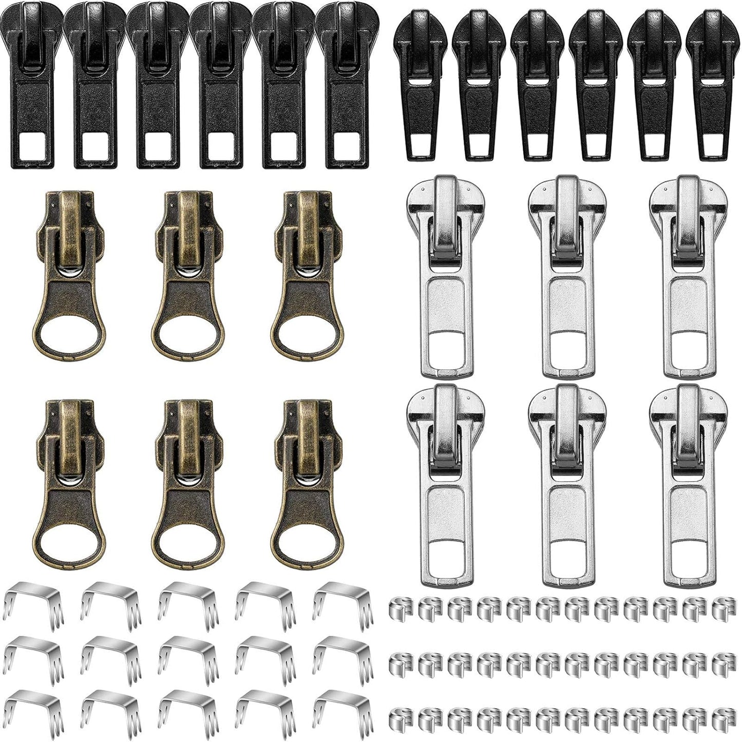 WILLBOND Zipper Repair Kit — 69 Pcs, #5 & #7 Sliders
