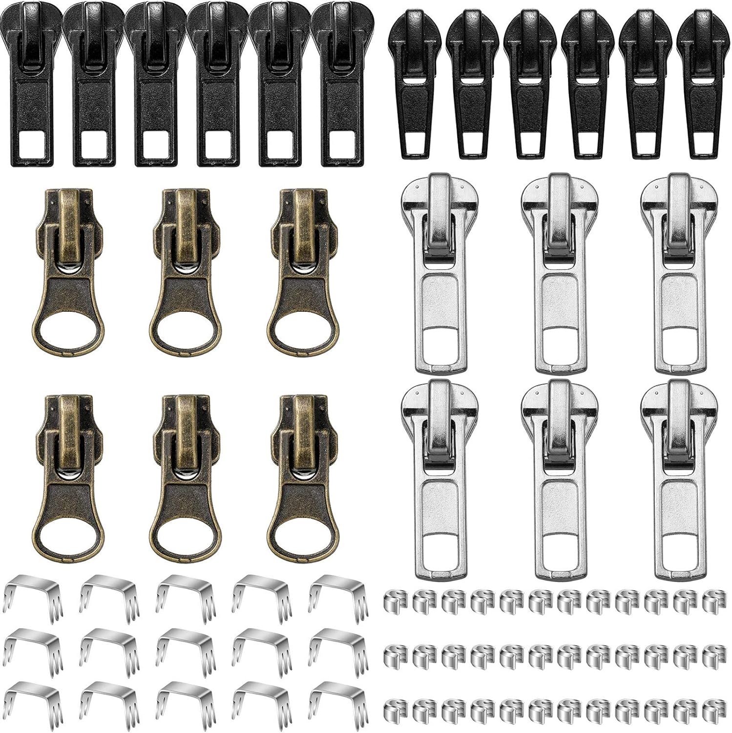 WILLBOND Zipper Repair Kit — 69 Pcs, #5 & #7 Sliders