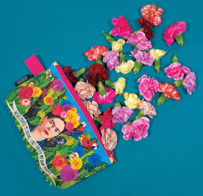 Frida Kahlo Canvas Zipper Pouch — 9 in Art Bag — image 4