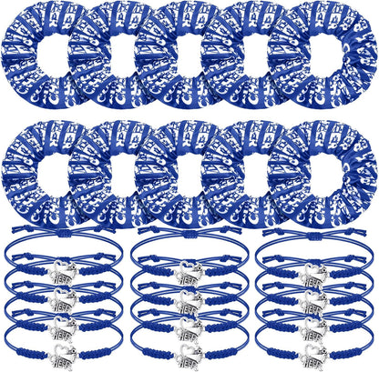 Cheerleader Charm Bracelets & Hair Scrunchies — 20 Pcs — image 2