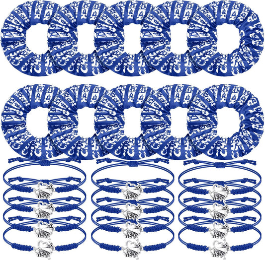 Cheerleader Charm Bracelets & Hair Scrunchies — 20 Pcs — image 2