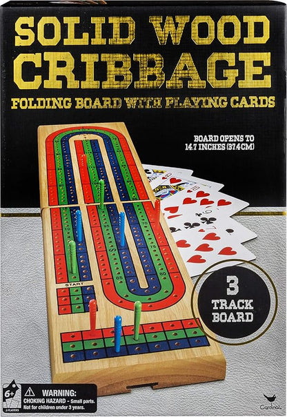 Solid Wood Folding Cribbage Set