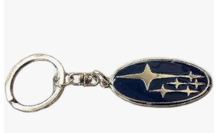 Subaru Oval Logo Key Tag Keyring — Genuine