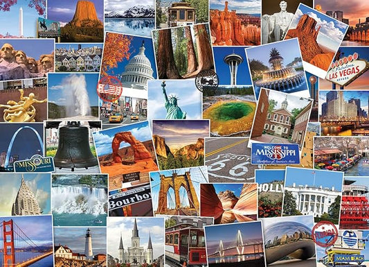 EuroGraphics USA Globetrotter 1000-Piece Jigsaw Puzzle — image 2