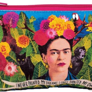 The Unemployed Philosophers Guild Frida Kahlo Bag - 9 Canvas Art Themed Zipper Pouch for Pencils, Tools, Cosmetics, Toiletries and More