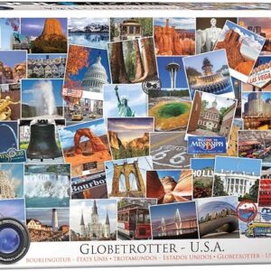 EuroGraphics USA Globetrotter Jigsaw Puzzle (1000 Piece) (6000-0750), Oil Pastel